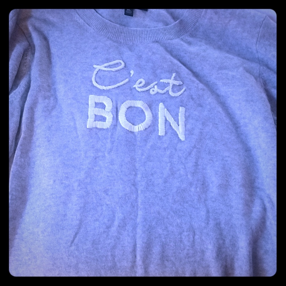 Banana Republic French "C'est Bon" sweater